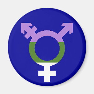 Imán Bandera Genderqueer Símbolo Trans