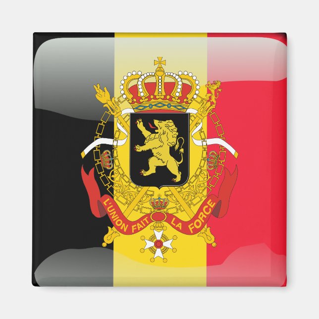 Imán Bandera glamurosa de Bélgica (Frente)