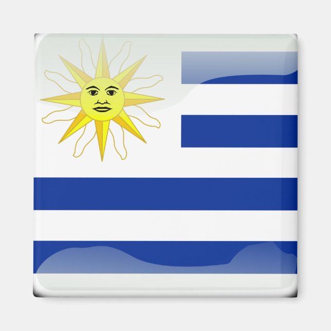 Imán Bandera glosera de Uruguay (Frente)