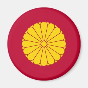 Imán bandera imperial Japón símbolo emperador flor amar