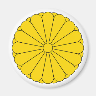 Imán Bandera imperial Japón símbolo emperador flor amar