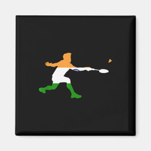 Imán Bandera india raqueta de bádminton lanzadera hombr