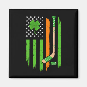 Imán Bandera irlandesa Afortunado Trébol Amante Hockey