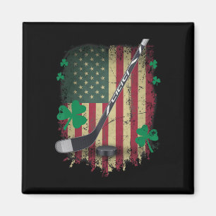 Imán Bandera irlandesa de Estados Unidos Leprechaun Hoc