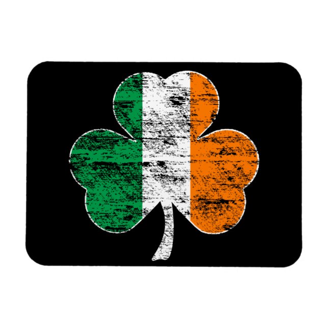 Imán Bandera irlandesa Shamrock (angustiado) Flexi Magn (Horizontal)