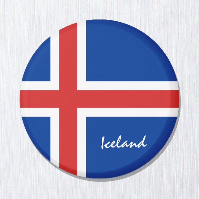 Imán Bandera islandesa e Islandia - hinchas de viajes y (Subido por el creador)
