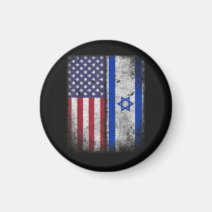 Imán Bandera israelí americana Israel EE. UU. Raíces Am