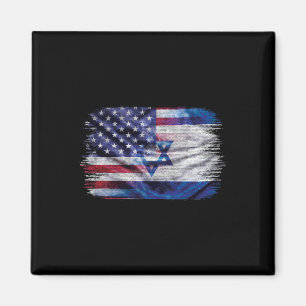 Imán Bandera israelí americana Orgullo Israel EE. UU. P