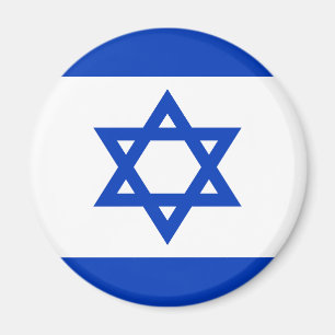 Imán Bandera israelí Estrella Judía Azul y Blanco