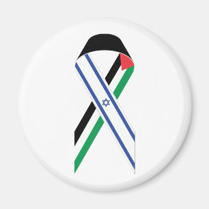 Imán Bandera israelí y palestina cinta de la paz