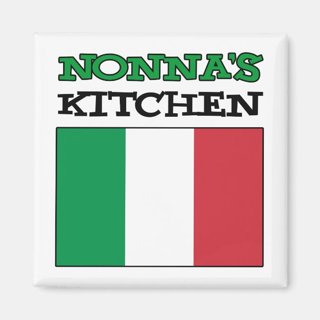 Imán Bandera italiana de la cocina de Nonna (Frente)