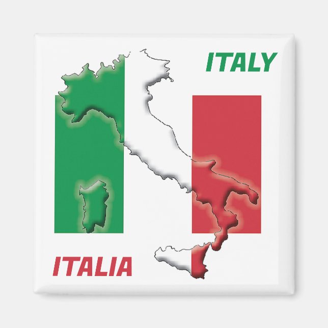 Imán BANDERA ITALIANA Italia (Frente)