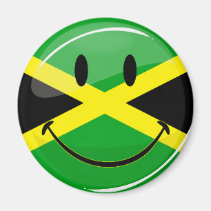 Imán Bandera jamaiquina sonriente