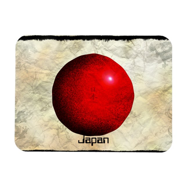 Imán Bandera japonesa artística Nihon Magnet (Horizontal)