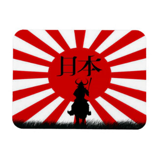 Imán Bandera japonesa y Guerrero de Samurai Nippon Magn