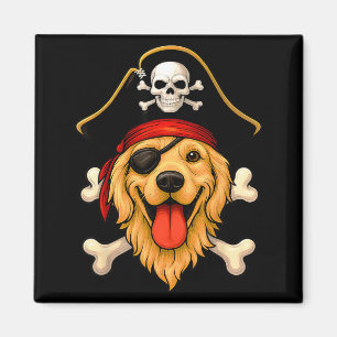 Imán Bandera Jolly Roger del perro pirata Retriever Dor