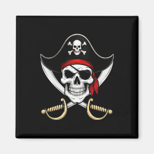 Imán Bandera Jolly Roger Pirata Calavera Halloween