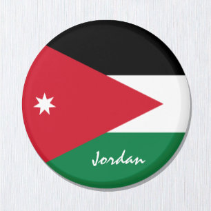 Imán Bandera jordana y vacaciones en Jordania, hinchas