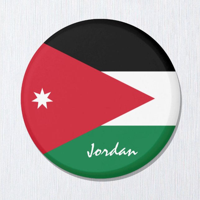 Imán Bandera jordana y vacaciones en Jordania, hinchas  (Subido por el creador)