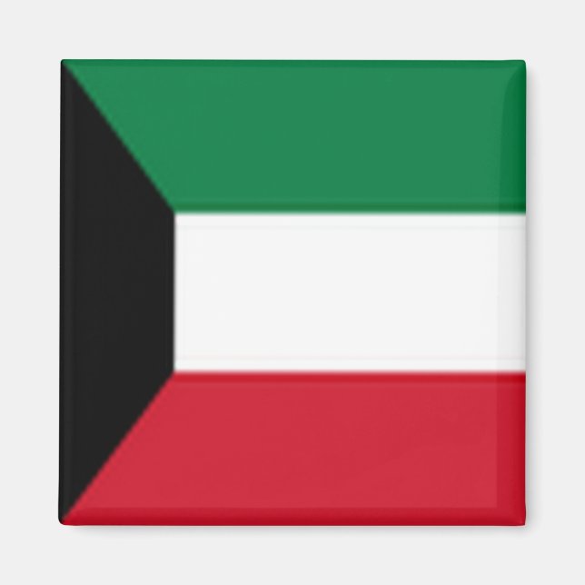 Imán Bandera kuwaití zKW001 Kuwait, Fridge (Frente)
