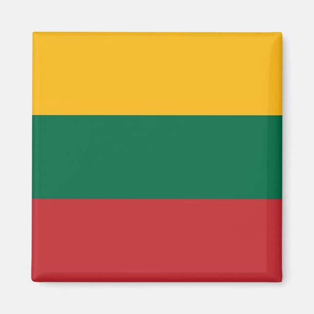 Imán BANDERA lituana zLT001, LITUANIA, Fridge (Frente)