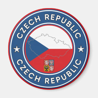 Imán Bandera, mapa y emblema de la República Checa