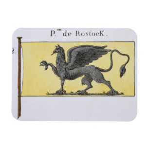 Imán Bandera marítima con el emblema del grifo que