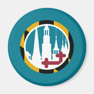 Imán Bandera Maryland Círculo de arañas agrupadas Frede