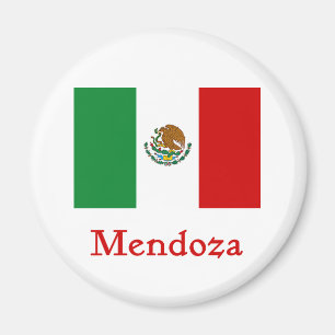 Imán Bandera mexicana de Mendoza