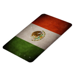 Imán Bandera mexicana de México del Grunge fresco