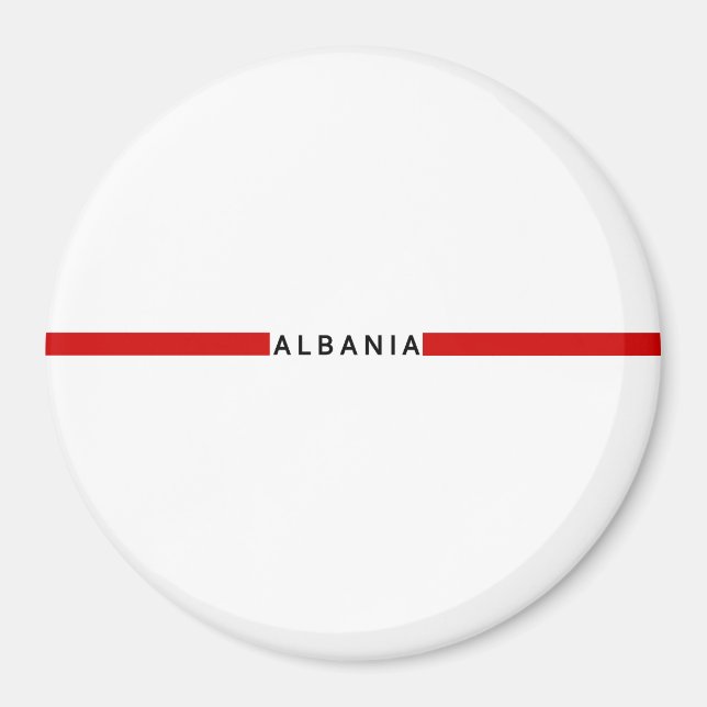 Imán Bandera minimalista albanesa (Frente)