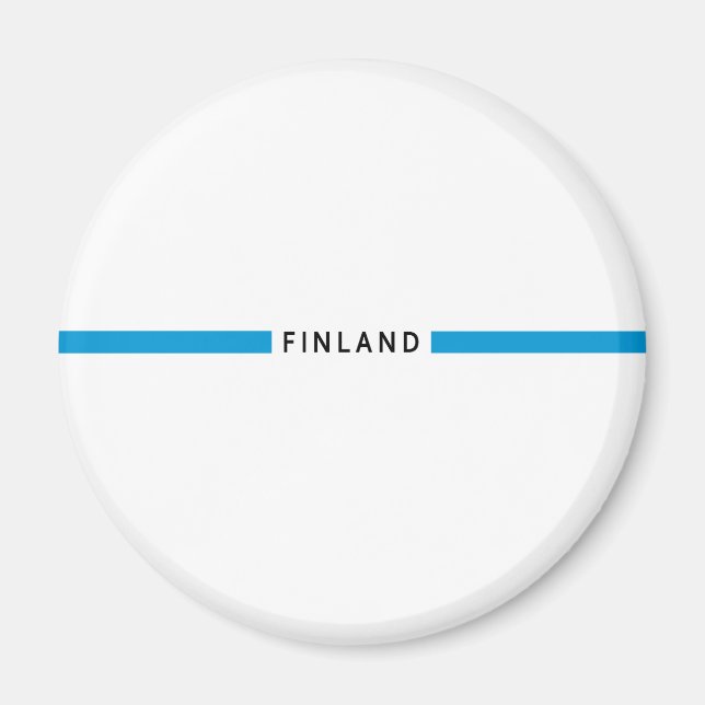 Imán Bandera minimalista de Finlandia (Frente)