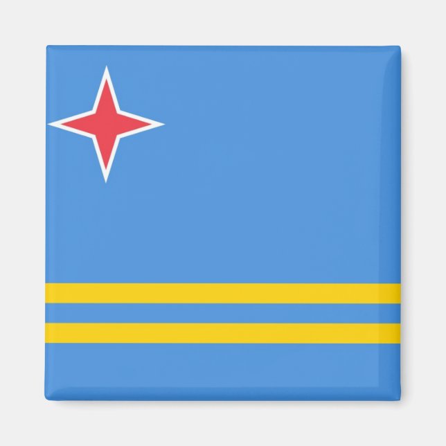 Imán Bandera Mundial de Aruba (Frente)
