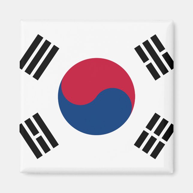 Imán Bandera Mundial de Corea del Sur (Frente)
