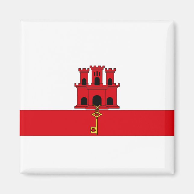 Imán Bandera Mundial de Gibraltar (Frente)