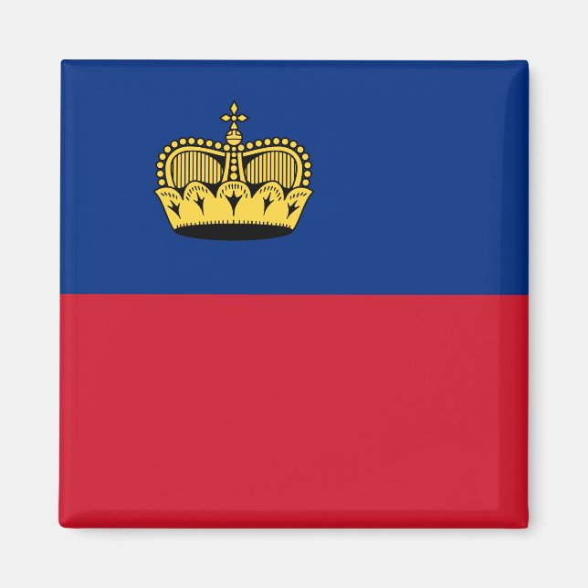 Imán Bandera Mundial de Liechtenstein (Frente)