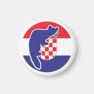 Imán Bandera nacional de animales de Croacia
