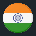 Imán Bandera nacional de la India Ashoka Chakra<br><div class="desc">La Bandera Nacional de la India es una tricolor rectangular horizontal de azafrán,  blanco y verde de la India; con la Ashoka Chakra,  una rueda de 24 radios,  en azul marino en el centro. Chakra,  patriótico,  regalo de la india,  recuerdo,  fanático del deporte #india #indian #asia,  #mumbai #ashoka</div>