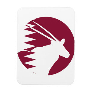 Imán Bandera nacional de un animal de Qatar Arabyx Qata