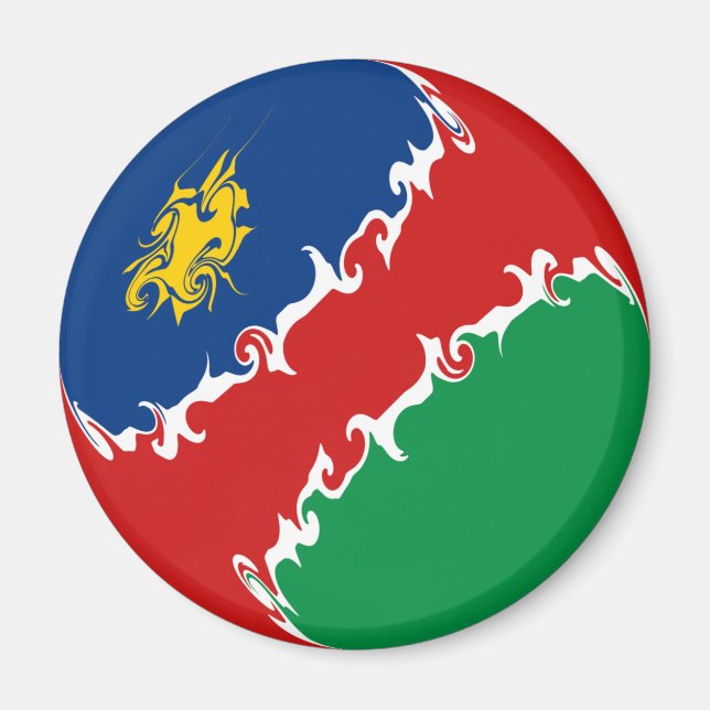 Imán Bandera nativa de Namibia (Frente)