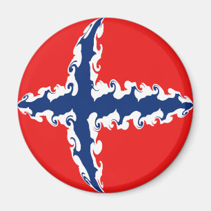 Imán Bandera nativa de Noruega