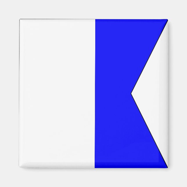Imán Bandera Náutica "A" Alfa Magnet (Frente)