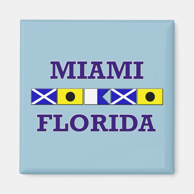 Imán Bandera Náutica de Miami - Magnet (Frente)