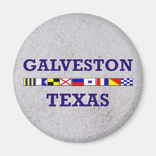 Imán Bandera Náutica Galveston - Magnet de arena