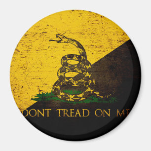 Imán Bandera negra de Anarcho Gadsden del Grunge