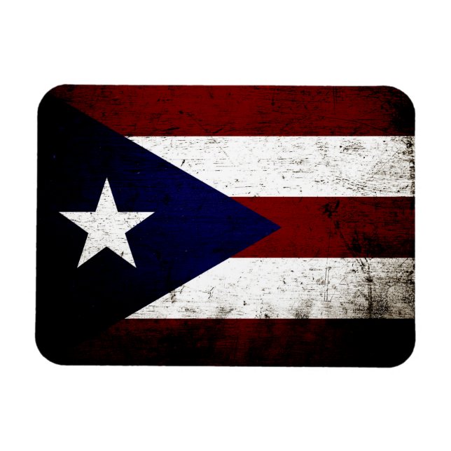 Imán Bandera negra de Puerto Rico (Horizontal)