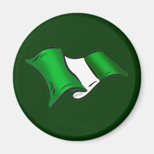 Imán Bandera nigeriana ondulada para los admiradores de
