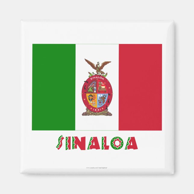 Imán Bandera no oficial de Sinaloa (Frente)