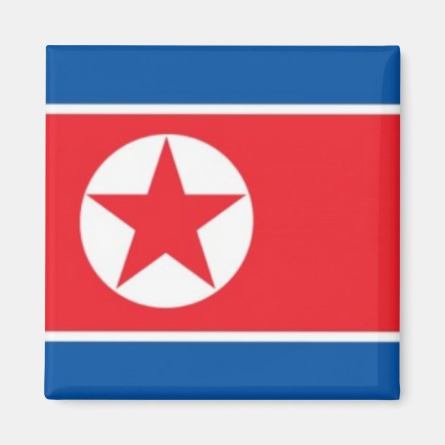 Imán Bandera norcoreana zKP01 Corea del Norte, Fridge (Frente)