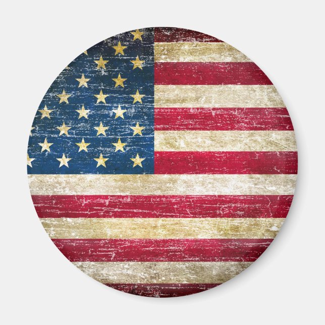 Imán Bandera norteamericana de Grunge (Frente)